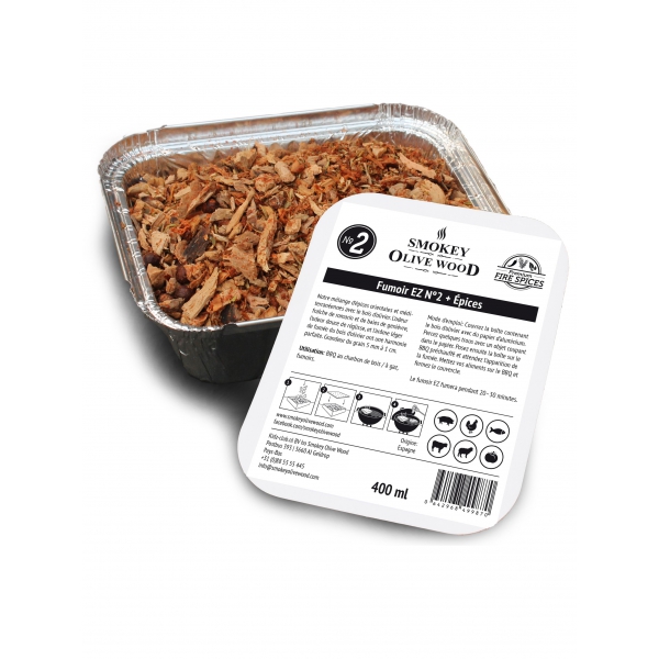 EZ-Smoker Copeaux d'olivier N°2 + épices